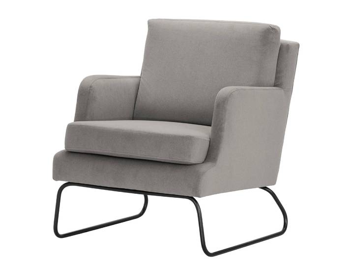 Fauteuil Kopu I Gris/Gris Microfibre Sela 69 x 74 x 80cm