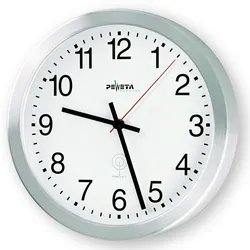 PEWETA Funkwanduhr Ø 20 cm silber