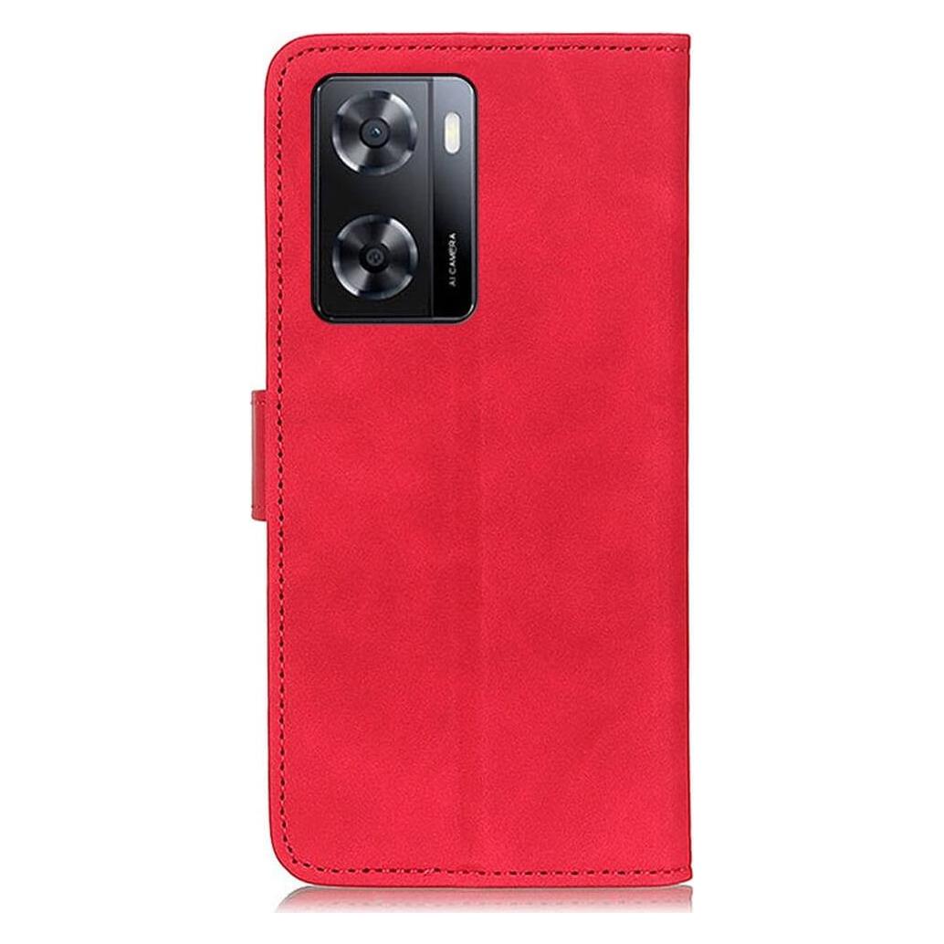 Cover-Discount OPPO A57s - Leder Etui Hülle rot (Oppo A57s) (660116196D)
