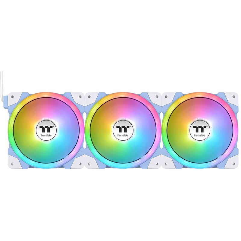 140x140x25mm Thermaltake SWAFAN EX14 ARGB PC Cooling Fan Hydrangea Blue TT Premium Edition 3 Fan Pack