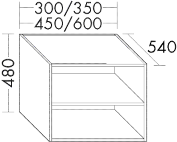 Burgbad Regal System 30 Preisgruppe 4 Sana 480x300x520 Eiche Authentic, WUYX030F6566 WUYX030F6566