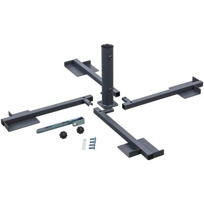 Plattenständer SCHNEIDER SCHIRME "Plus", grau, B:89cm H:32,9cm, Stahl, Schirmhalterungen, für 50 mm Ø Rohr