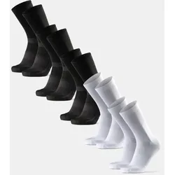 AERO FAHRRAD CREW SOCKEN - 5-Pack - Schwarz | Weiß/Schwarz - 48-51