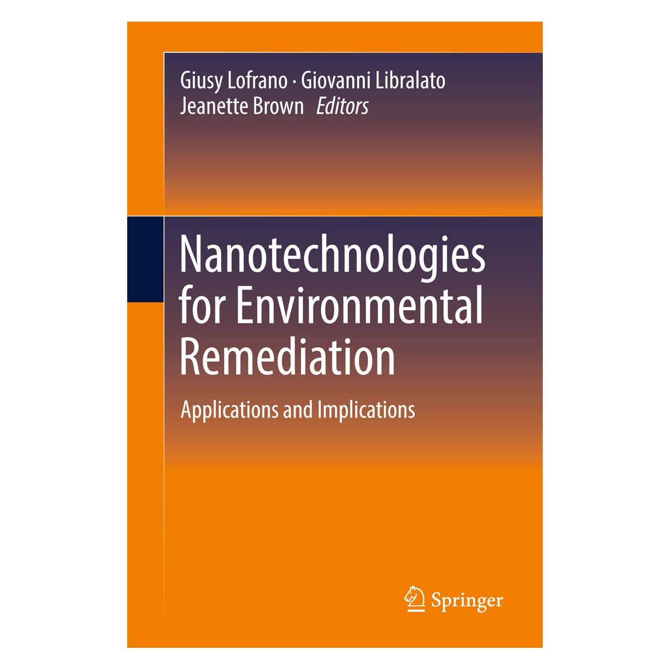 Springer Nanotechnologies for Environmental Reme (Englisch, Hardcover, Giovanni Libralato, Giusy Lofrano, Jeanette Brown) (9783319531618)