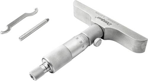 Dasqua 4611-8106 Tiefenmikrometer mit Kontrollmaß 0 - 25mm DIN 863