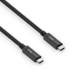 PureLink USB-C auf USB-C Kabel - USB4 Gen 2x2, 5A, EPR 240W, 20G, DP Alt Mode - iSerie - schwarz - 1,50m