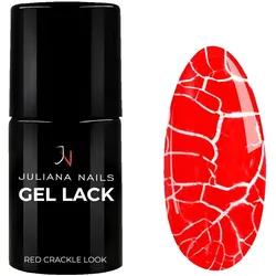 6ml Juliana Nails Gel Lack Red Crackle Look