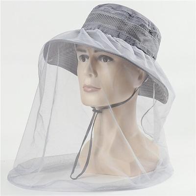 Sonnenhut Wanderhut Moskito-Kopfnetz-Hut Hut Patchwork Muster Tragbar Anti - Moskito Anti-Ausrottung Sommer Frühling Winter Herren Damen Angeln Aktivität