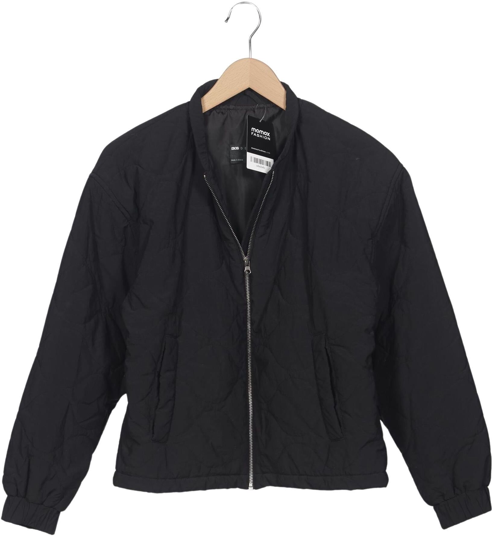 asos Damen Jacke, Schwarz, Gr. EU 36, Synthetik - Second Hand