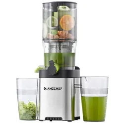 Amzchef CE-ZM1902B-SV Slow Juicer, Entsafter, Silber