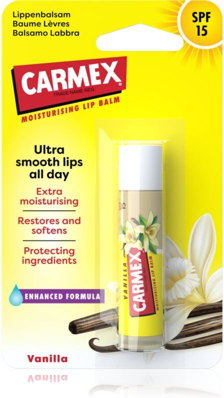 Carmex Vanilla Fugtgivende læbepomade SPF 15 4.25 g