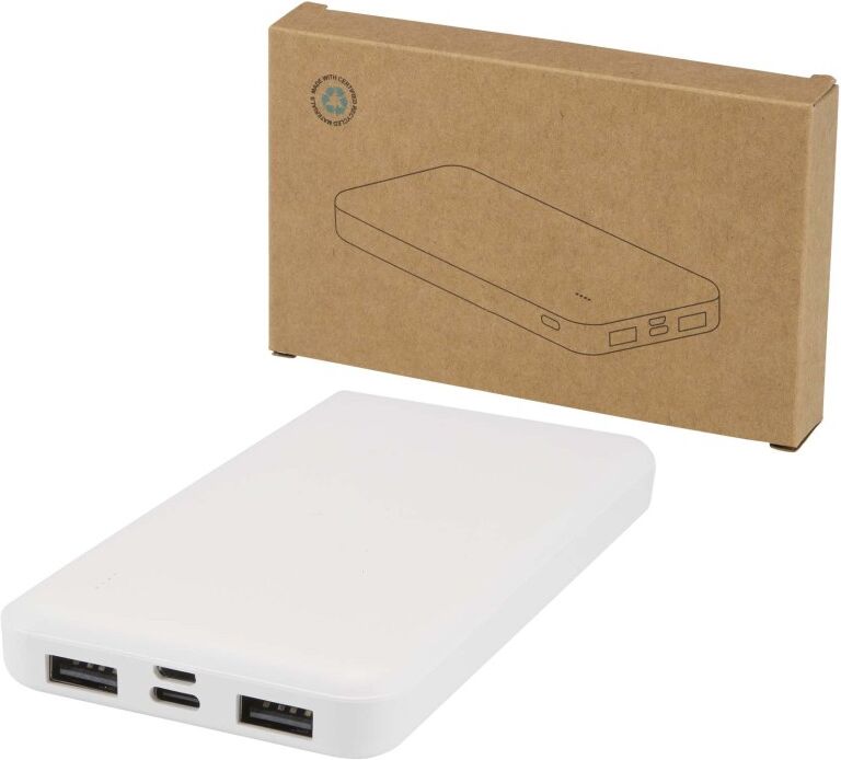 Batterie de secours publicitaire 10 000 mAh 10 W Intan blanc