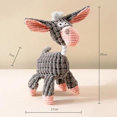 Inspired Living Pineapple Squeaky Dog Chew Toy With Cotton Rope c