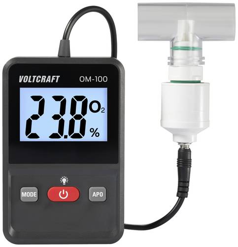 VOLTCRAFT OM-100 Sauerstoff-Messgerät 0 - 100% Sauerstoff-Messgerät kalibriert Werksstandard (ohne Zertifikat)