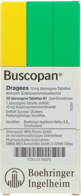 EMRA-MED Arzneimittel GmbH BUSCOPAN Dragees 20 St 03176975