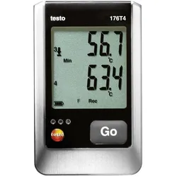 Testo Temperatur-Datenlogger 176 T4, Messtechnik, Schwarz