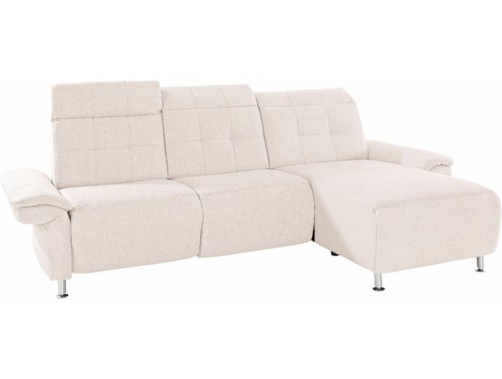Ecksofa, Beige, 270x168 cm, Kunstleder SOFTLUX, Elektrische Relaxfunktion, Modern