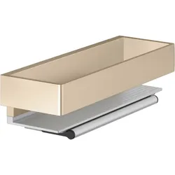 Keuco Duschkorb 11159030000 Bronze gebürstet, mit integriertem Glasabzieher
