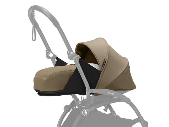 Stokke YOYO 0+ Neugeborenen Set, Toffee - Inklusive Matratze, ausziehbarem Verdeck und Fünfpunktgurt - Erfordert YOYO-Rahmen (separat erhältlich)