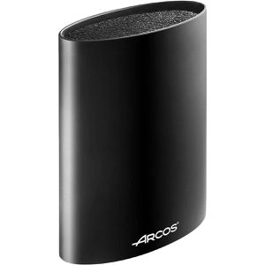 Arcos Messerblock Tacos 794500, aus Kunststoff, schwarz, 16 x 22 cm, mit Borsteneinsatz