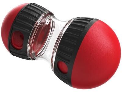 The Handy Homestead Adjustable Slow Feeder Ball And Dog Puzzle Toy For Treats red
