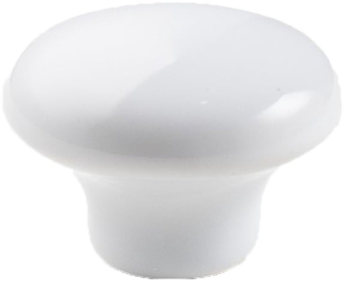 By Shayne Keramische kastknoppen Wit rond - 6 stuks