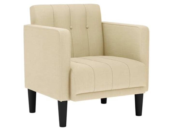 KDVXBCQJH Sessel mit Armlehnen Polstersessel Stoff Creme 53cm Bequemer Einzelsofa Polstersessel mit Federkern Polsterung für Wohnzimmer und Schlafzimmer.
