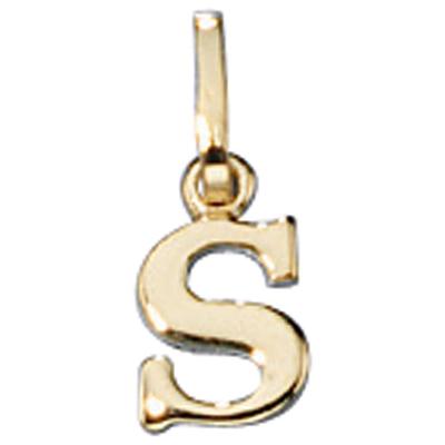 Buchstabenanhänger JOBO "Anhänger Buchstabe", gold (gelbgold 333), Schmuckanhänger, Damen, S, Gelbgold 333, 333 Gold
