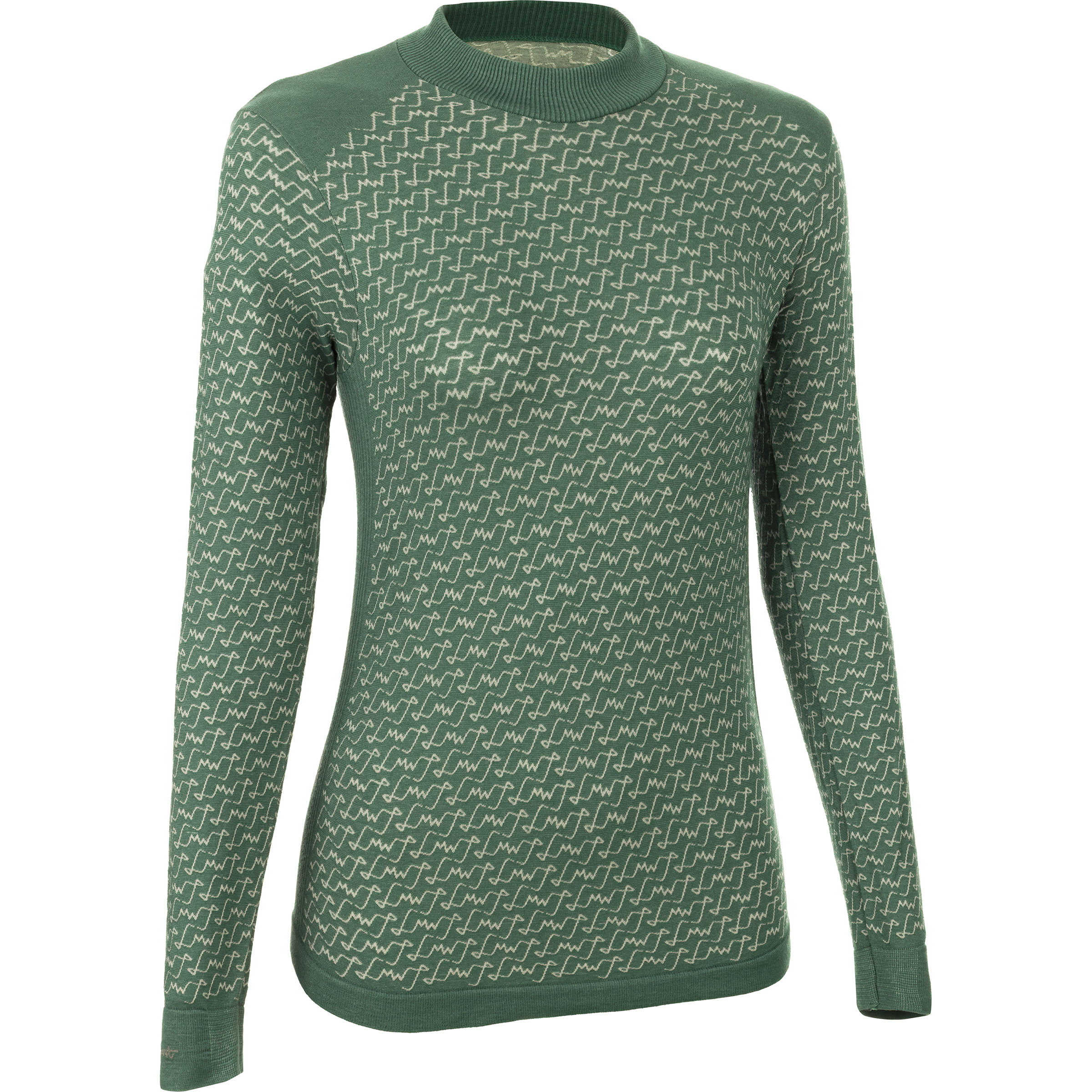 LaMunt Alice Cashmere Damen Langarm Unterhemden gruen Größe M Geruchsneutralisierend