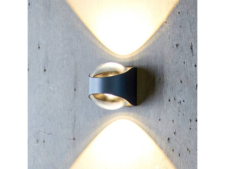 Saga Außenwandleuchte up/down schwarz - LOOM DESIGN - Terrasse - Modern - Aluminium - Mehrflammig