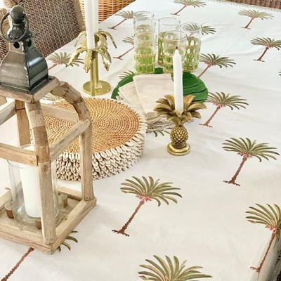 Decor Mantra Rectangular tablecloth -Palm Tree Green