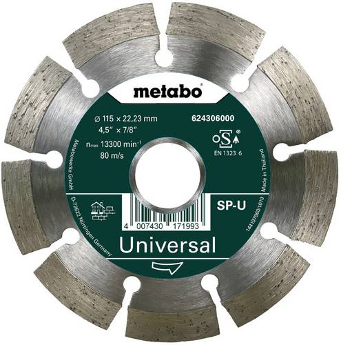 Metabo 624295000 Diamanttrennscheibe Durchmesser 115mm Bohrungs-Ø 22.23mm Beton 1St.
