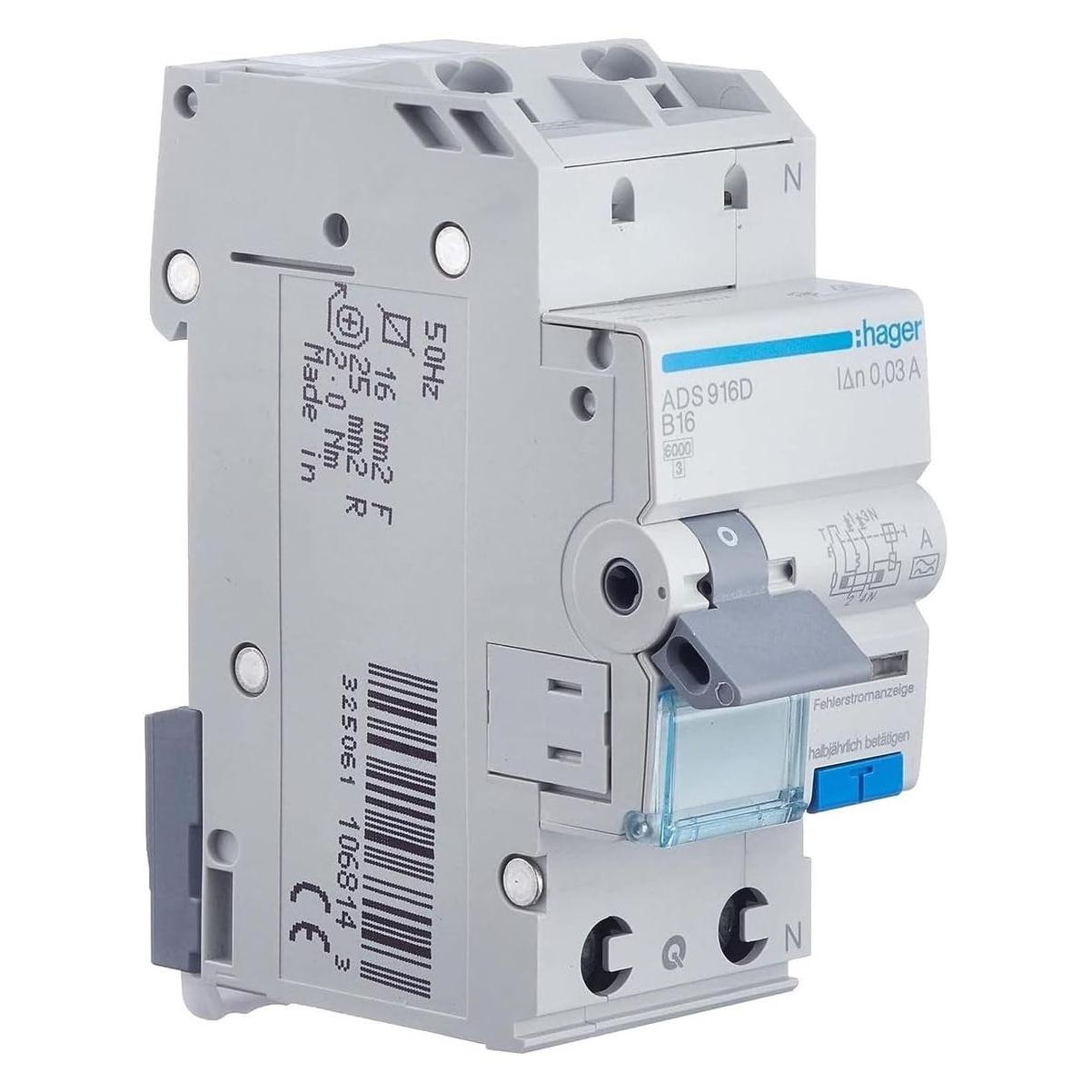 Hager FI/LS-Schalter (ADS916D)