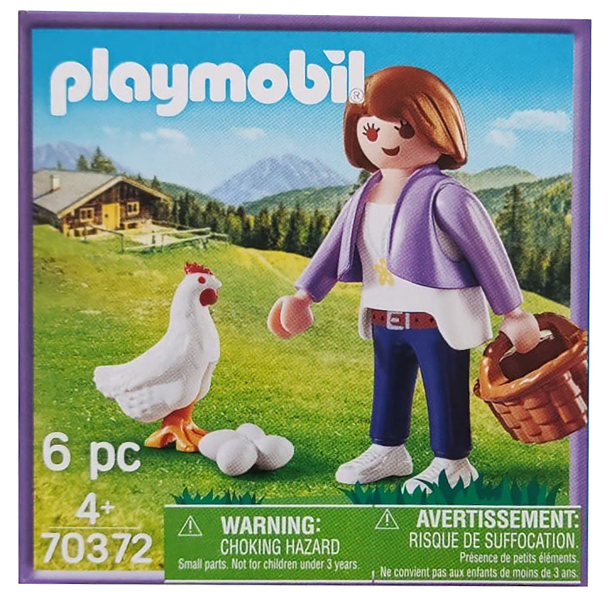 Playmobil 70372 Milka Limited Edition 6-delig set met figuren, vrouw, kip en eieren