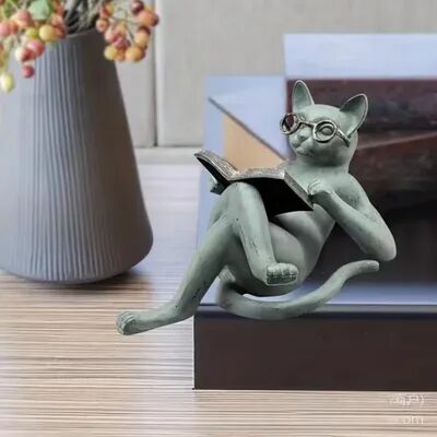 Combo Retail Shop Creative Read Literature Cat Crafts Decoration, Home Table Top Statue, Office Decor Gift, Car Accessories Creative Read Literature Cat Crafts Decoration, Home Table Top Statue, Office Decor Gift, Car Accessories