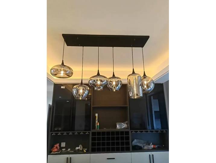 Lampes boule de verre modernes pour salon lustres suspendus chambre Table à manger cuisine suspendus lumières Led décoration intérieure de la maison