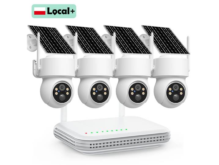WONSDAR 4 pièces Kit solaire WiFi caméra batterie extérieure sans fil PTZ caméra système de Surveillance vidéo ensemble comprend la Base à la maison iCsee