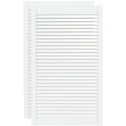 vidaXL Schranktüren Lamellen-Design 2 Stk Weiß 99,3x59,4 cm Massivholz