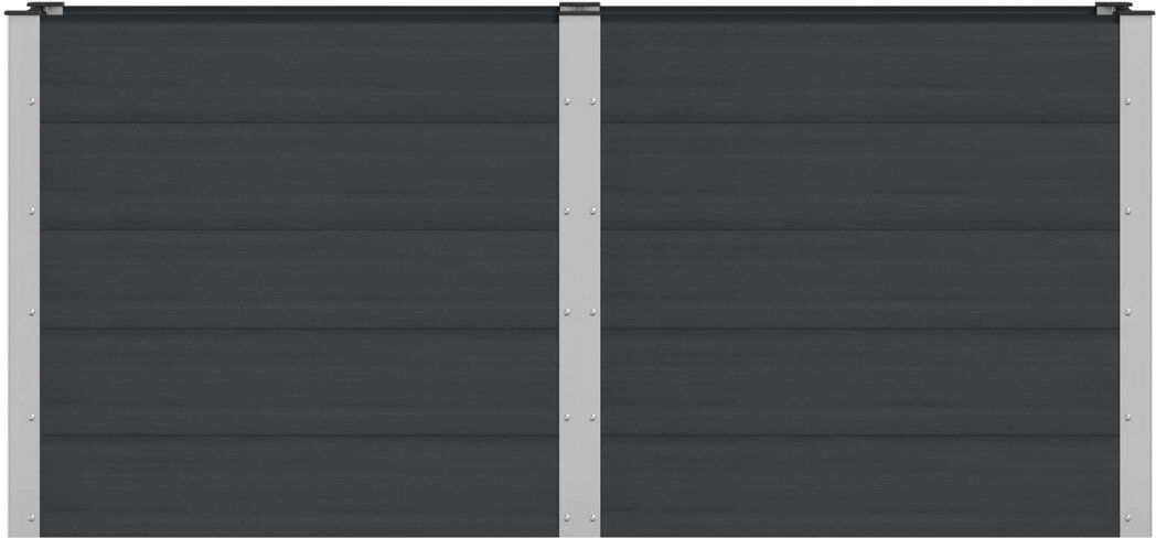 Dakota Fields Outdoor Planter Box Black 91cm H x 200cm W x 50cm D