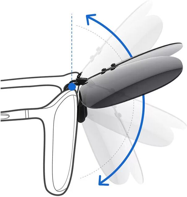 INF Polarisierte Clip-on Sonnenbrillen: Ultimativer UV400-Schutz Schwarz+Grau