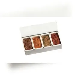 Gewürzbox, Edelstahl, 4 Fächer - Louis Tellier - N4401