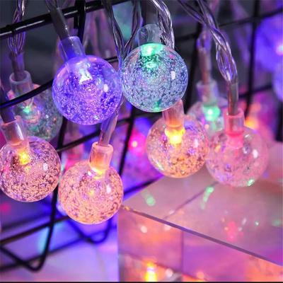 Uplift Picks Golden Glow LED Bubble Ball String Lights Battery Powered Fairy Garland multicolor 1.5 10 Leds
