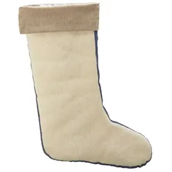 Lammwolle-Einziehsocken mit Cordstulpe - 47 - braun