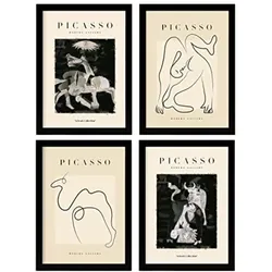 POSTER Set mit 4 Picasso Noir Tristeza Sammlung A4 Rahmenlos