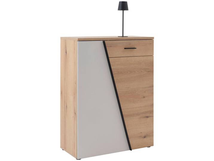 Kommode Venedig B: 80cm Eichefarben/Kaschmir