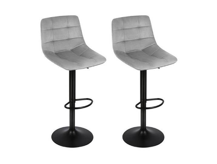 JEOBEST Barhocker Barstühle Küchenhocker, 2er Set, Samt, Stahl