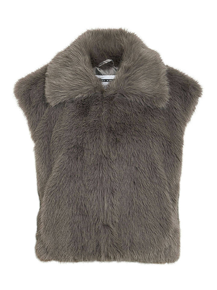 Noisy may Teddyweste in Grau - S