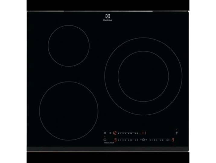 Electrolux EIT60342 Induktionskochfeld, Serie 300, 60 cm, 3 Kochzonen, Hob2Hood-System, Pausefunktion, 3 Intensitätsstufen, PowerBoost-Funktion, Schnellheizung, Timer