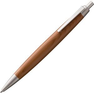 Lamy Kugelschreiber 2000 taxus, Modell 203, braun, Eibenholz/Edelstahl, Schreibfarbe schwarz