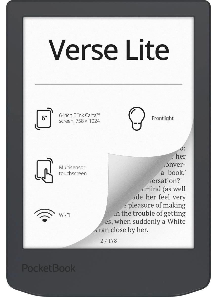 PocketBook Verse Lite e-reader, donkergrijs